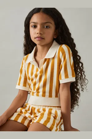 Reiss Tara - Towelling Stripe Shorts Set