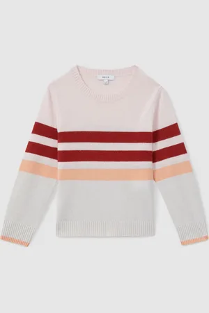 Reiss Audrey - Audrey Pull ras du cou ray?? en laine m??lang??e