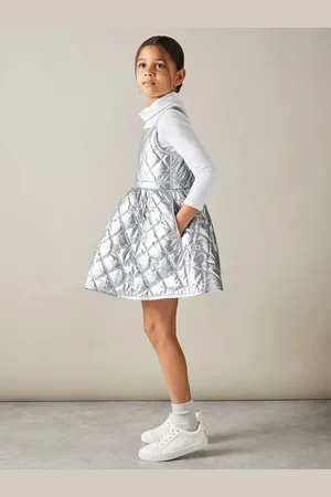 Reiss Joey - Quilted Metallic Flared Dress