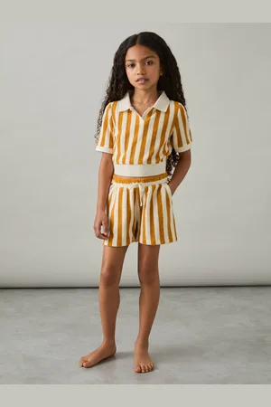 Reiss Tara - Towelling Stripe Shorts Set