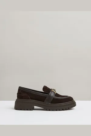 Reiss Adina - Suede and Leather Cleated Loafers