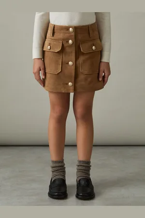 Reiss Connie - Suede Flap Pocket Skirt