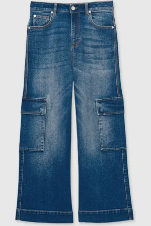 Reiss Sienna - Sienna Wide-Leg Cargo-Pocket Jeans