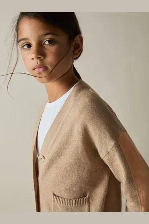 Reiss Juni - Wool-Blend Stripe-Detail Cardigan With Cashmere