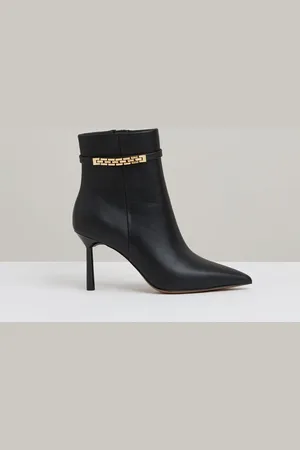 Reiss Emily - : Bottines en cuir orn??es de cha??nes