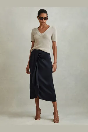 Reiss Bella - Jupe portefeuille mi-longue ?? taille haute