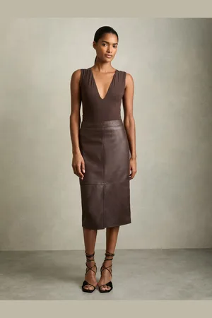 Reiss Miley - Jupe crayon en cuir