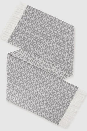 Reiss Bowen - Bowen Logo Jacquard Scarf With Wool