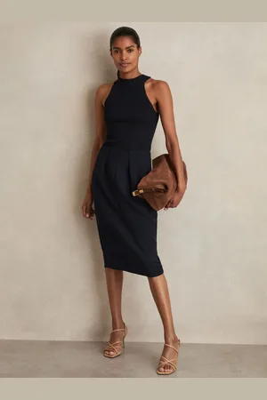 Reiss Gabi - Pleated Crepe Pencil Skirt