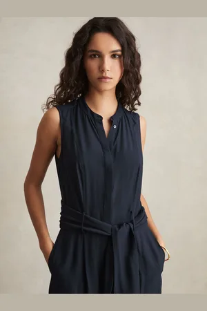 Reiss Raven - Wide-Leg Belted Jumpsuit