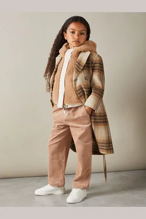 Reiss Maeve - Checked Wool Blend Blindseam Coat