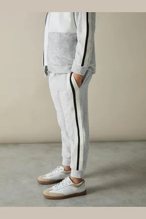 Reiss Chance - Velour Side-Stripe Tracksuit Joggers