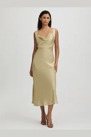 Paige Marcel - - Robe mi-longue ?? col b??nitier en satin et soie