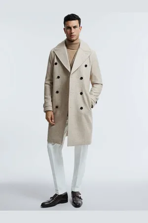 ATELIER Hardwick - Manteau Italian en laine m??lang??e ?? fermeture crois??e
