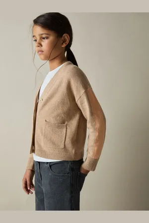 Reiss Juni - Wool-Blend Stripe-Detail Cardigan With Cashmere