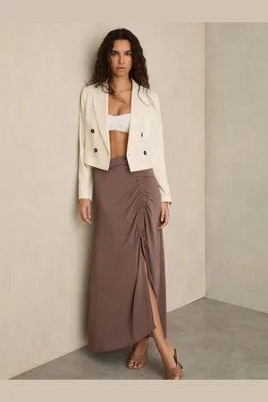 Reiss Aurelie - Jupe mi-longue fronc??e
