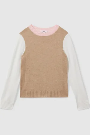 Reiss Audrey - Audrey Pull ras du cou ray?? en laine m??lang??e