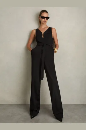 Reiss Eva - Combinaison jambes larges sans manches avec encolure incurv??e