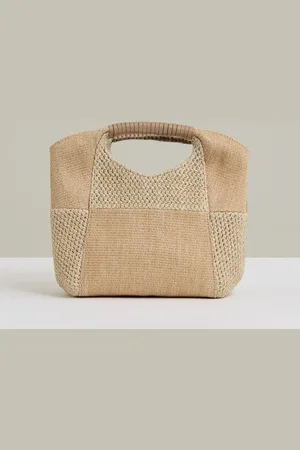 Reiss Rosalie - Rosalie Raffia Patchwork Clutch Bag