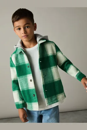 Reiss Mcfadden - Wool-Blend Checked-Twill Overshirt