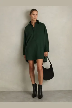 Reiss Lauren - Shirt-Style Shift Dress With Wool