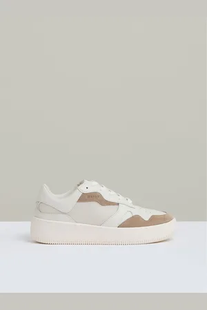 Reiss Ruth - Leather And Mesh Platform Trainers