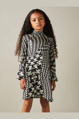 Reiss Ester - Dogtooth Flared Hem Dress