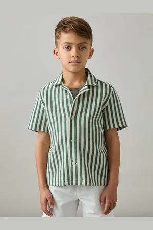 Reiss Trig - Textured Stripe Cuban-Collar Shirt