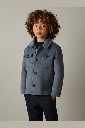Reiss Liam - Removable-Hood Brushed-Twill Overshirt