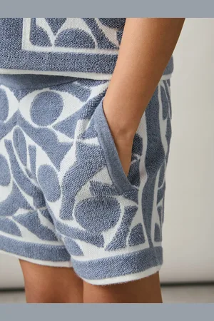 Reiss Vounder - Abstract-Pattern Towelling Shorts