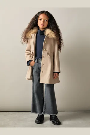 Reiss Nicole - Faux Fur Collar Wool Blend Coat