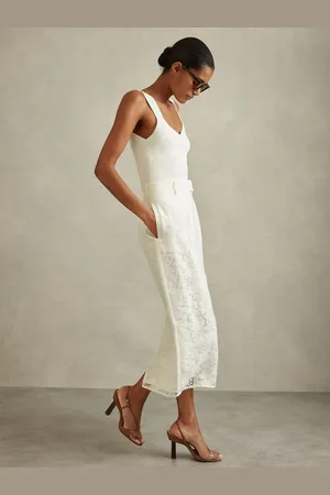 Reiss Denva - Jupe mi-longue fleurie d??vor??e