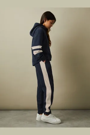 Reiss Cara - Ensemble jogging color block avec sweat ?? capuche et pantalon en coton m??lang??