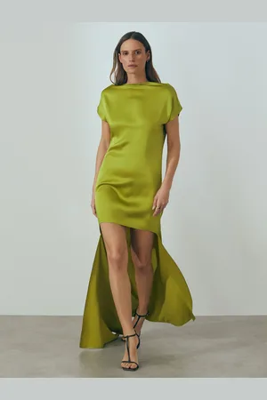 ATELIER Eloise - Robe courte satin??e italienne avec ourlet court-long