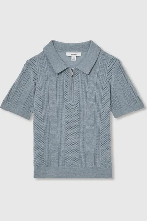 Reiss Texas - Texas Textured-Knit Half-Zip Polo Shirt