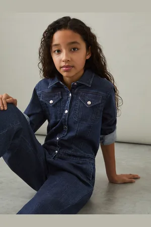 Reiss Mira - Wide-Leg Denim Jumpsuit