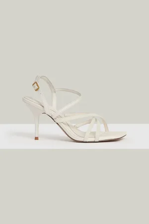 Reiss Elise - Leather Beaded-Strap Stiletto Sandals