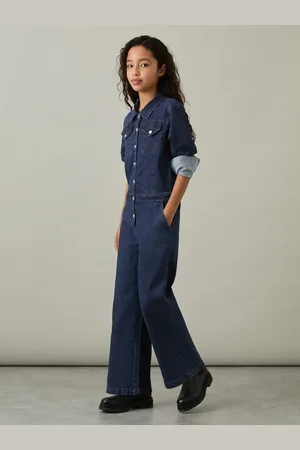 Reiss Mira - Wide-Leg Denim Jumpsuit