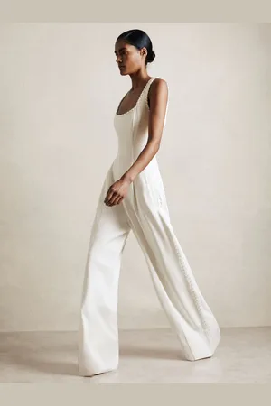Reiss Max - : Atelier Whipstitch Wide-Leg Jumpsuit