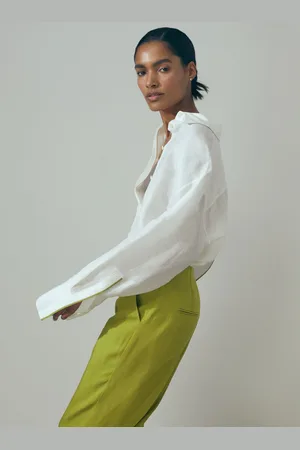 ATELIER Juliet - Linen Silk Contrast Button-Through Shirt