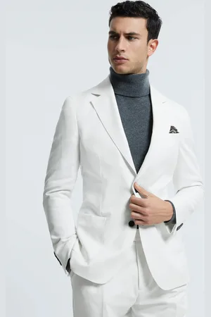 ATELIER Island - Blazer slim Sea Island en coton ?? boutonnage droit