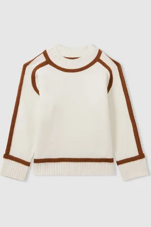 Reiss Geo - Geo Contrast Jumper with Wool