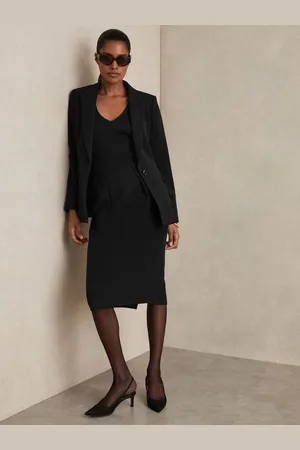 Reiss Gabi - Pleated Crepe Pencil Skirt