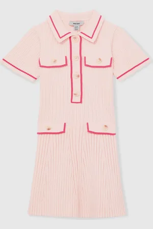 Reiss Sofia - Sofia Rib-Knit Button-Down Dress