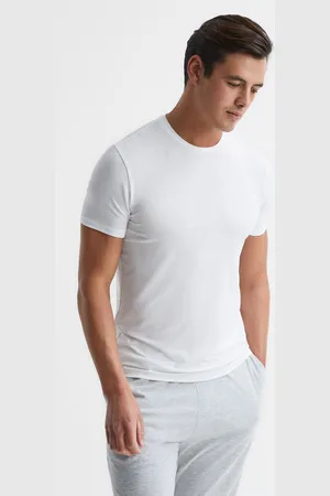 Reiss Aspen - T-shirt ?? col ras du cou en jersey de coton merceris?? blanc