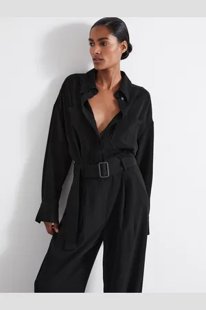 Reiss Rochelle - Atelier Belted Crepe Jumpsuit