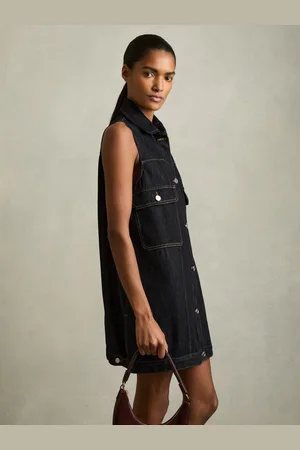 Reiss Brooklyn - Sleeveless Denim Shift Dress