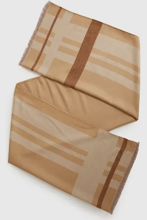 Reiss Cara - Cara Logo Embroidered Checked Scarf