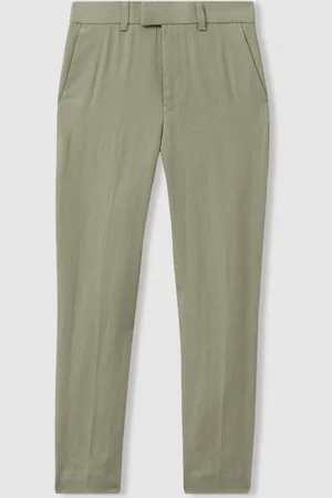 Reiss Kin - Pantalons ajustables en lin coupe slim
