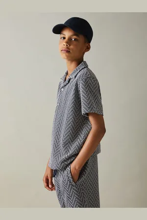 Reiss Jono - Zig-Zag Cuban Collar Shirt
